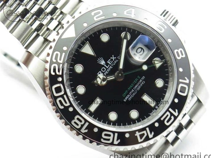 0108 Trendsetting GMT-Master II 116710 LN Black Ceramic 904L D1F 1:1 Best Edition On Jubilee Bracelet SA 2957